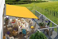 Terrassenbeschattung, nur halb ausgefahren